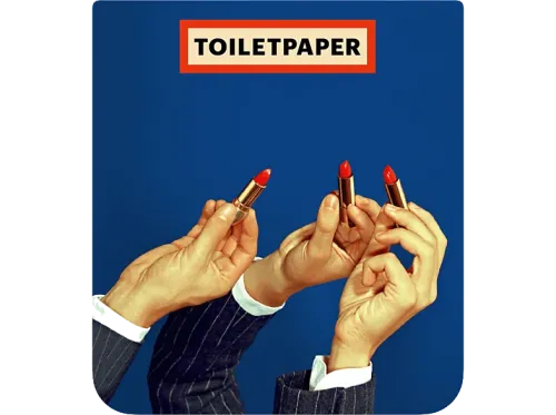 Funda Samsung Flipsuit Card Toiletpaper Para Galaxy Z Flip5 GP-TOF731SBEPW Paper Lipstick Azul