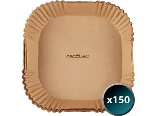 Accesorio freidora Cecotec Cecofry Paper Pack 230ºC Apto freidoras de aire 5-6.5L Pulpa natural 100% Recubrimiento silicona alimentaria