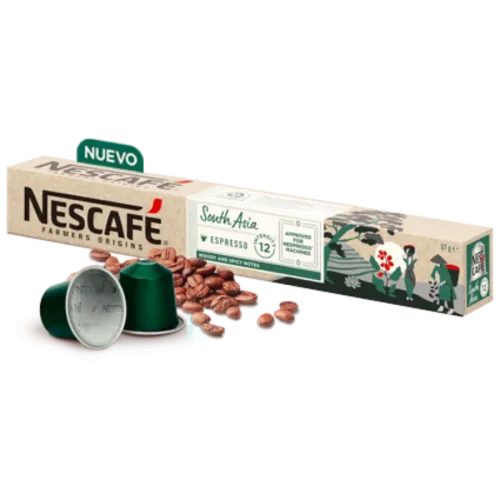 Cápsulas monodosis Nescafé South Asia Espresso Farmers Origins 10 cápsulas Compatible Nespresso