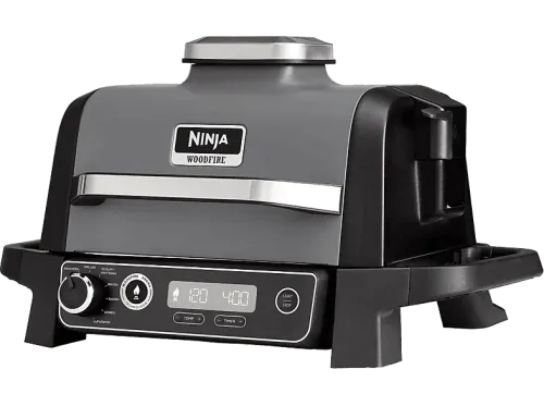 Grill Ninja Woodfire OG701EU 2400 W Para exteriores 7 funciones de cocción Barbacoa eléctrica Negro