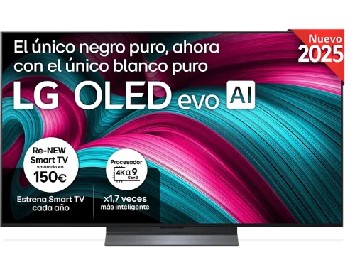 TV OLED 55" LG OLED55C55LA OLED 4K Procesador Inteligente α9 AI Processor 4K Gen8 Smart TV DVB-T2 (H.265) Negro