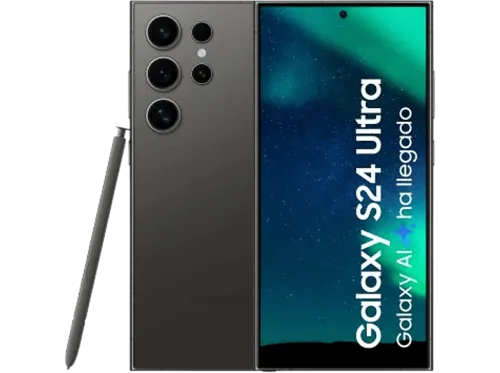 Móvil Samsung Galaxy S24 Ultra Titanium Black 256GB 12GB RAM 6.8" QHD+ Qualcomm Snapdragon 8 5000mAh Android 14