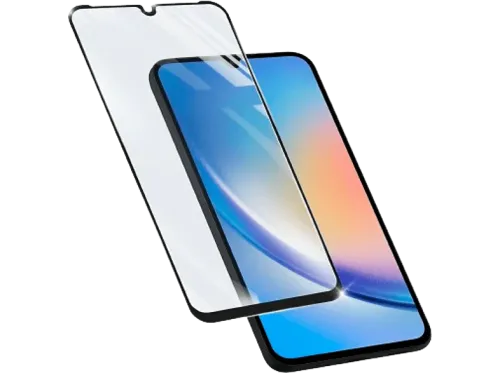 Protector pantalla CellularLine TEMPGCABGALA24K Para Samsung Galaxy A24 4G Vidrio templado Curvo Transparente