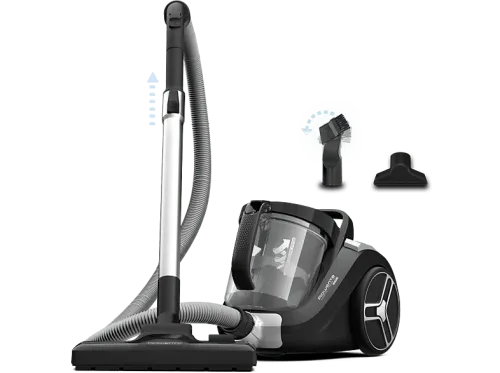 Aspirador sin bolsa Rowenta Compact Power XXL RO4B25 900W 2.5 L Filtración Ciclónica 3 niveles Radio acción 8.8 m 75 dB(A) Negro