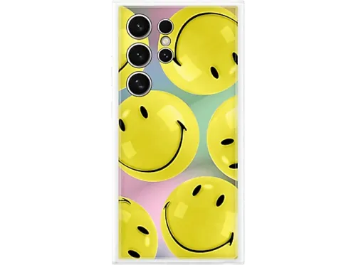 Funda Samsung para Galaxy S24 Ultra Flipsuit Smiley Amarillo
