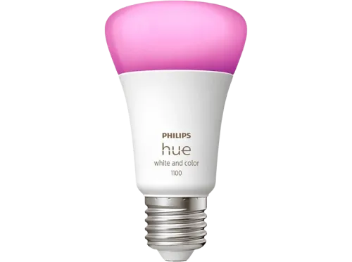 Bombilla inteligente Philips Hue A60 E27 Luz Blanca y de Colores 5W Compatible con Alexa y Google Home