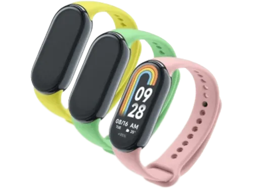 Correa CellularLine KITBAND2MISMART8 Kit 3 correas Para Xiaomi Mi Smart Band 8 Silicona Amarillo / Verde / Rosa