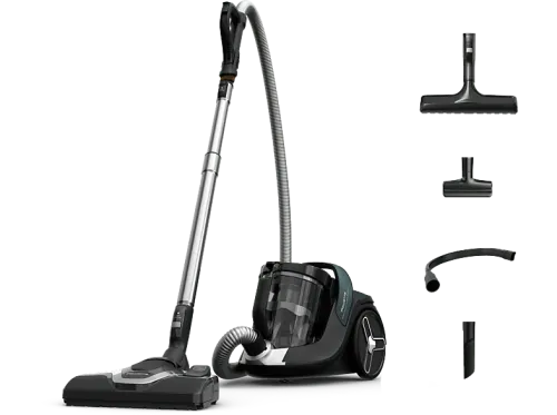Aspirador sin bolsa Rowenta Green Force Cyclonic Effitech+ RO7C71 900W 2.5 L Filtración HEPA Radio Acción 9 m 66 dB(A) Kit hogar y coche Azul