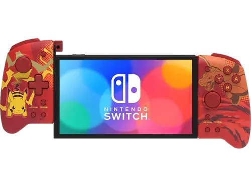 Mando HORI Split Pad Pro Charizard & Pikachu Para Nintendo Switch Inalámbrica Rojo