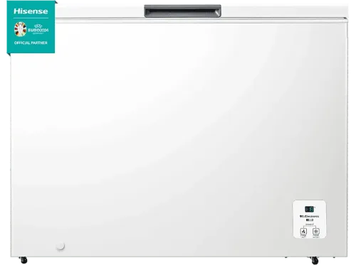 Congelador horizontal Hisense FT386D4AWLYE 84.7 cm 297 l Función Dual  Bordes suaves Blanco