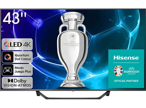 TV QLED 43" Hisense 43A7KQ UHD 4K Quantum Dot Colour Dolby Vision&Atmos Modo Juego Plus Negro