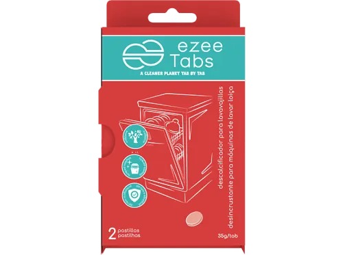 Limpiador Ezeetabs Desincrustante para lavavajillas 2 pastillas 35 gr Rojo