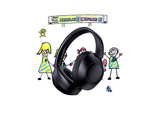 Auriculares inalámbricos Vieta Pro Daniel Campaña Solidaria Bluetooth 5.3 Hasta 50hs Negro
