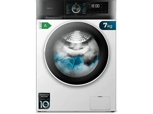 Lavadora carga frontal Cecotec Bolero DressCode 7500 Inverter A 7 kg 1400 rpm Motor Inverter Plus Lavado con vapor White