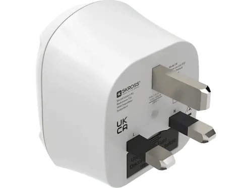 Adaptador enchufe Hama 223480 Tipo G 3 pines Compatible Inglaterra Commonwealth y Reino Unido Blanco