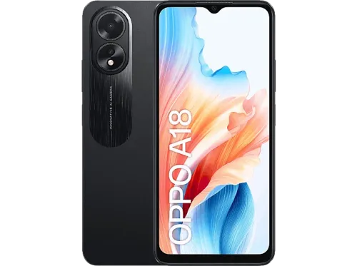 Móvil OPPO A18 Negro 128 GB 4GB RAM 6.56" HD+ MediaTek Helio G85 5000 mAh Android