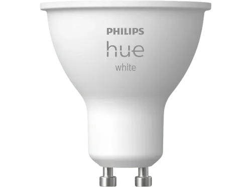 Bombilla inteligente Philips Hue GU10 Luz Blanca Cálida 4.3 W Compatible con Alexa y Google Home Blanco