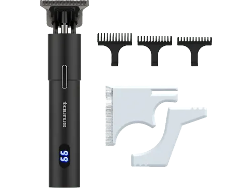 Afeitadora corporal Taurus Precission 2000 mAh 4h autonomía cuchillas de acero inoxidable 3 peines guía 2 plantillas de corte negro