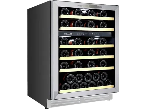 Vinoteca Climadiff CBU51D1X 51 botellas 6 estantes 2 zonas de temperatura LED 82cm Inox