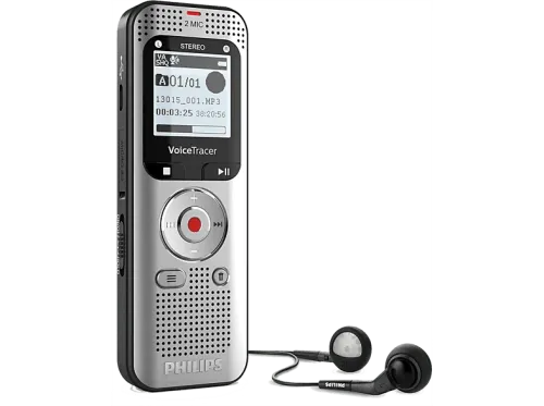 Grabadora de voz Philips DVT2015 8 GB Reconocimiento de voz Negro