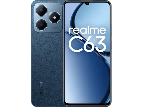 Móvil realme C63 Azul 256 GB 8 GB RAM 6.74" IPS 90 Hz UNISOC T612 5000 mAh Carga rápida 45W Android