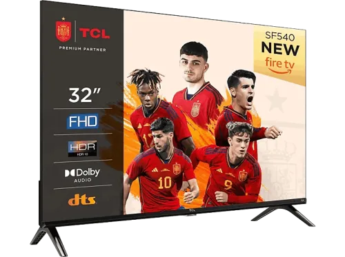 TV DLED 32" TCL 32SF540 Fire TV Full-HD Procesador cuatro nucleos HDR10 Dolby audio Negro