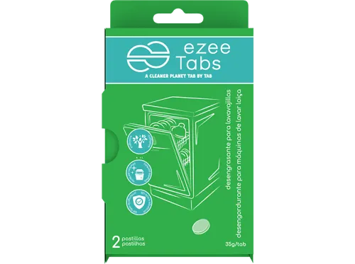 Limpiador Ezeetabs Desengrasante para lavavajillas 2 pastillas 35 gr Verde