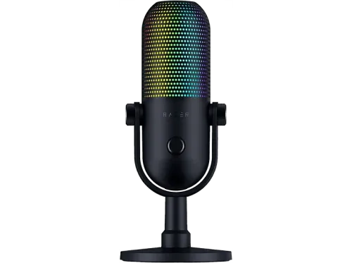 Micrófono Razer Seiren V3 Chroma USB Iluminación reactiva para juegos y streaming con tecnología Razer Chroma RGB Negro