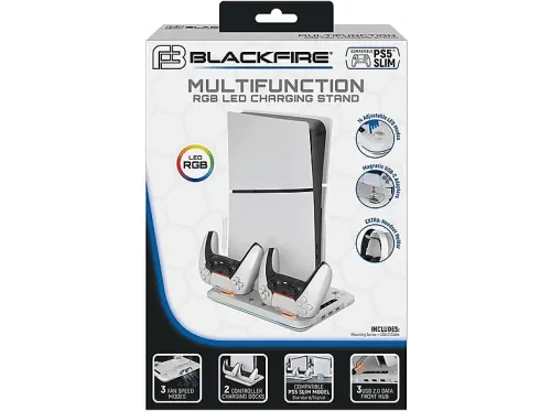 Accesorios PS5 Ardistel Blackfire Multifunction RGB LED Charging Stand Blanco