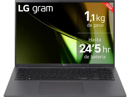 Portátil LG 16Z90S-G.AA76B 16" WQXGA Intel® Evo™ Core™ Ultra 7-155H 16 GB RAM 512 GB SSD Arc™ GPU W11 Gris Carbón