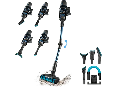 Aspirador escoba Cecotec Conga Rockstar 11500 Odyssey ErgoFlex 850 W 3 en 1 300 aW 30 kPa 90 min Cepillo Jaliscazo Incluye accesorios Black