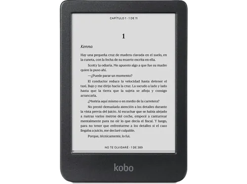 eBook Kobo Clara BW E Ink 6" HD 16 GB Comfortlight PRO IPX8 Modo oscuro Negro