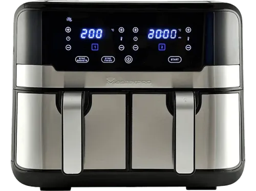 Freidora de aire MasterPro Rocket Duo 900 9 l 11 programas 2400W Pantalla LED Táctil Cesta Antiadherente Inox