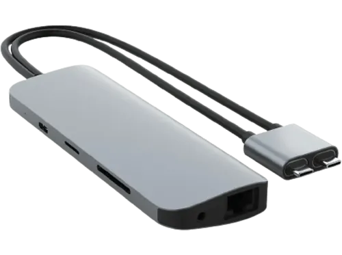 Hub USB Hyper HD392 10 Puertos 5 Gbit/s Gris