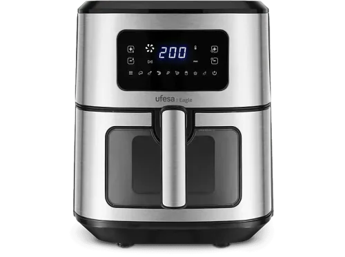 Freidora de aire Ufesa Eagle 1700 W 6.5 l 8 programas Temporizador hasta 60 min Función vapor Negro