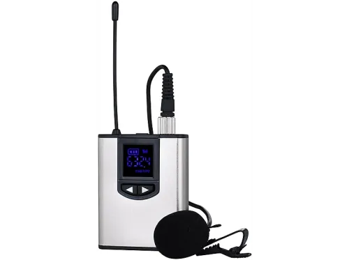 Micrófono NK IG33008 1TX+1RX De pinza Adaptador cámara Plata y negro