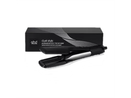 Plancha de pelo GHD Duet style Cerámica Plancha y secador 185 °C Negro