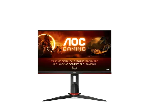 Monitor gaming AOC Q24G2A/BK 23.8 " QHD 1 ms 165 Hz x1 HDMI x1 HDCP x1 DisplayPort x1 salida auriculares Negro