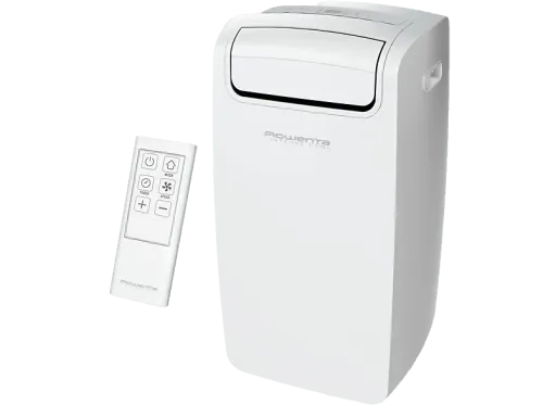 Aire acondicionado portátil Rowenta AU401 1700 frig/h 65 m3 3 en 1 Enfría deshumidifica y ventila Temporizador Sin kit sellado ventana,Blanco