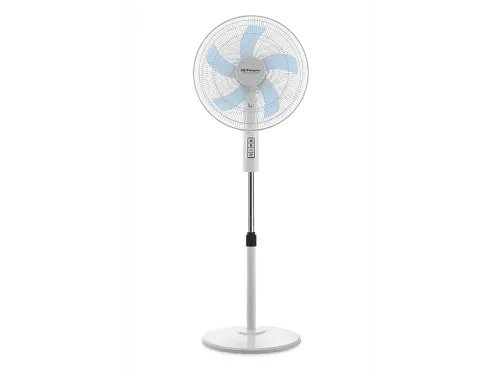 Ventilador de pie Orbegozo 45 W 3 velocidades Muy silencioso Inclinación y altura regulable Blanco