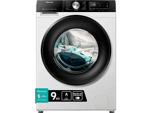 Lavadora carga frontal Hisense WF3S9043BW3 9 Kg 1400 rpm 14 programas WiFi&Bluetooth Clase A-30% Blanco