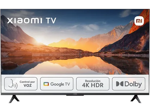 TV LED 55" Xiaomi A 2025 55 HDR 4K Smart TV (Google TV) Dolby Audio DTS Virtual:X Control por voz Black