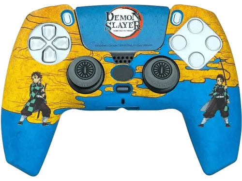 Funda + grips FR-TEC Demon Slayer Combo Pack Tanjiro Para mando PS5 Antideslizante Multicolor