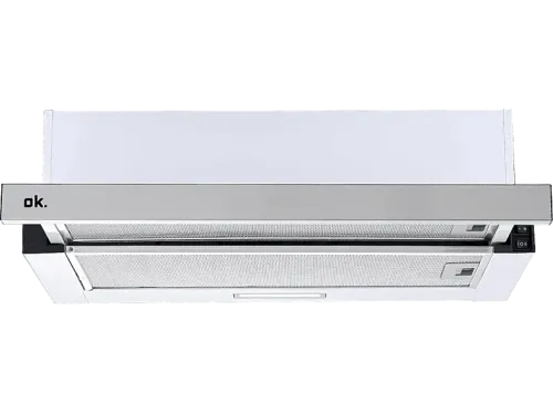 Campana convencional OK. OHO 6131 M 2 niveles 387.6 m³/h 2 motores 60 cm Acero inox