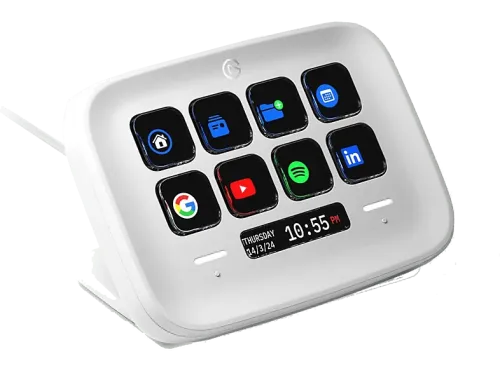 Controlador streaming El gato TV Stream Deck Neo USB Touch Points Soporte Ajustable Infobar Blanco
