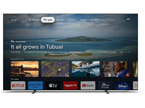 TV OLED 55" Philips 55OLED718/12 UHD 4K Philips P5 Smart TV DVB-T2 (H.265) HDR10+ Ambilight Metálico