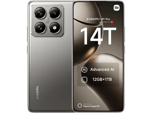 Móvil Xiaomi 14T Pro Gris Titanio 1 TB 12 GB RAM 6.67" 1.5K Mediateck Dimensity 9300+ 5000 mAh Android-HyperOS