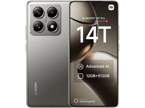 Móvil Xiaomi 14T Pro Gris Titanio 512 GB 12 GB RAM 6.67" 1.5K Mediateck Dimensity 9300+ 5000 mAh Android-HyperOS