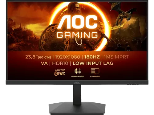 Monitor gaming AOC 24G15N2 24" Full-HD 4 ms GtG 1 ms MPRT 180 Hz VA HDR10 AdaptiveSync Negro