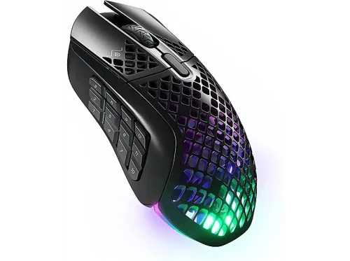 Ratón gaming SteelSeries Aerox 9 Wireless Inalámbrica 2,4 GHz y Bluetooth 5.0 18000 DPI 180h Autonomía 18 Botones Negro